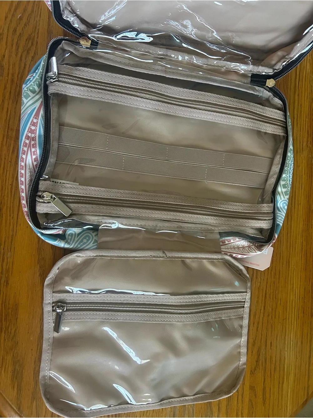 NWT Quilted Paisley Travel Organizer - Blue, Teal, & Pink